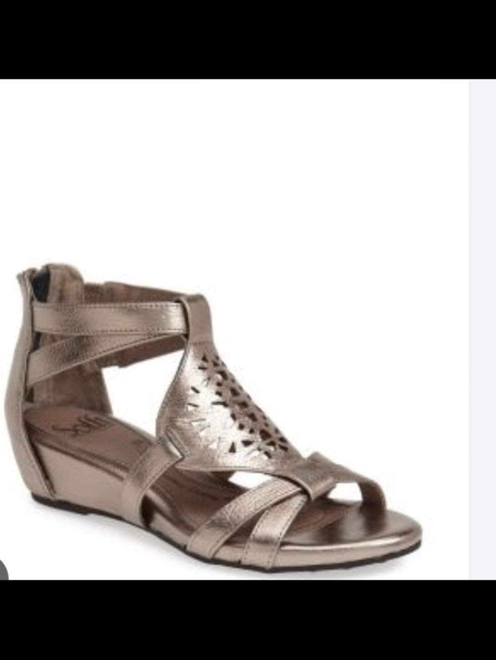 Women’s Sofft Breeze Metallic Bronze/Taupe Laser-Cut Gladiator Sandals